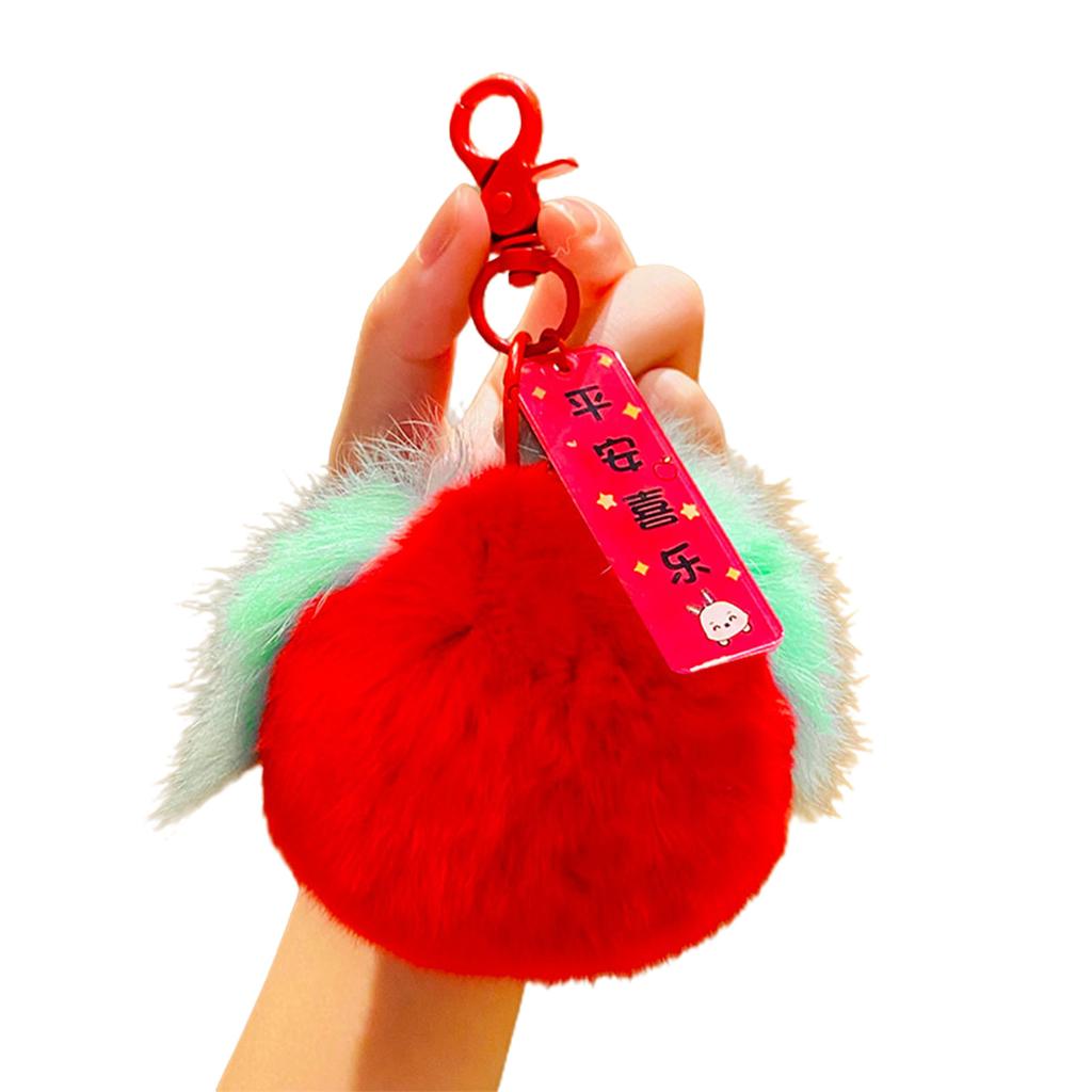 Colorful Keyrings Cute Plush Charm Pom Key Chain Pendant Decoration for Backpacks and Bags