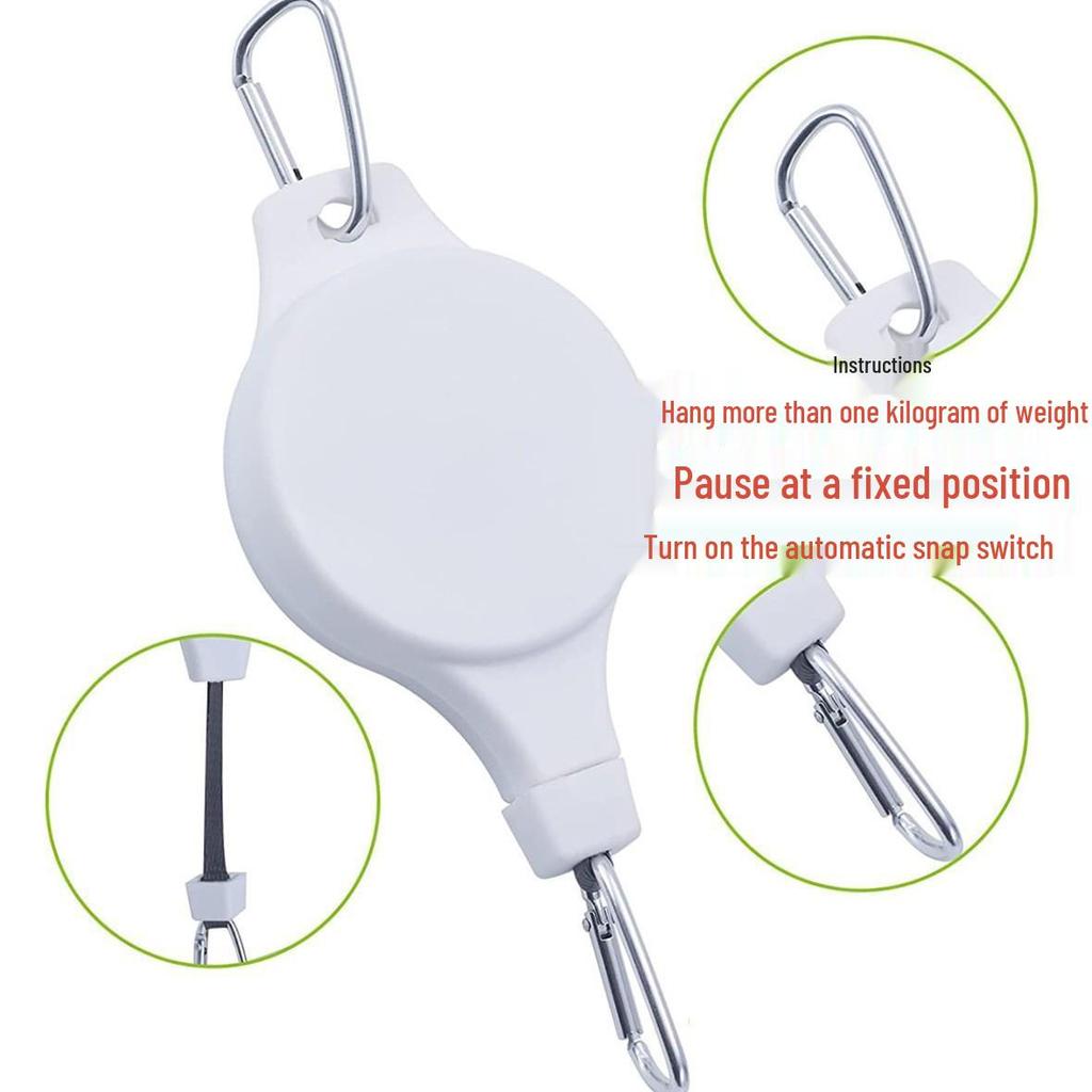 Retractable Hanging Hook for Planters, Baskets, Bird Cages, and Flower Pots - Creative Home Gardening Tool