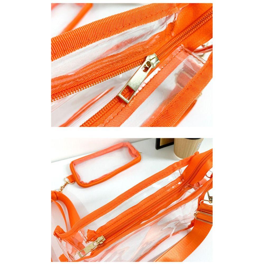 Jelly Bag Square PVC Transparent Chest Bag Fashion Travel Waterproof Fanny Pack Portable Simple Clear Crossbody Bag Outdoor