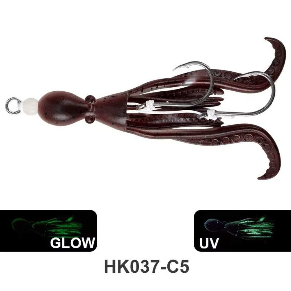 2PCS 5g 9.5cm Squid Jigging Hook HK037 Model Teaser Fishing Lure Octopus Fishing Lure Squid Fishing