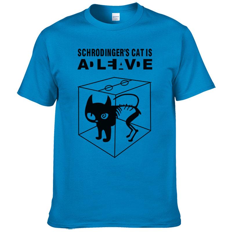 2024 Summer Cotton Schrodinger's Cat Printed Short Sleeves Men T Shirt Casual Tees The Big Bang Theory Mens T-shirt #247