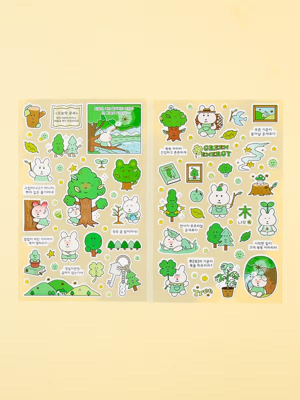 Daiso Sajoo Sticker Set 5 Types 10sheets