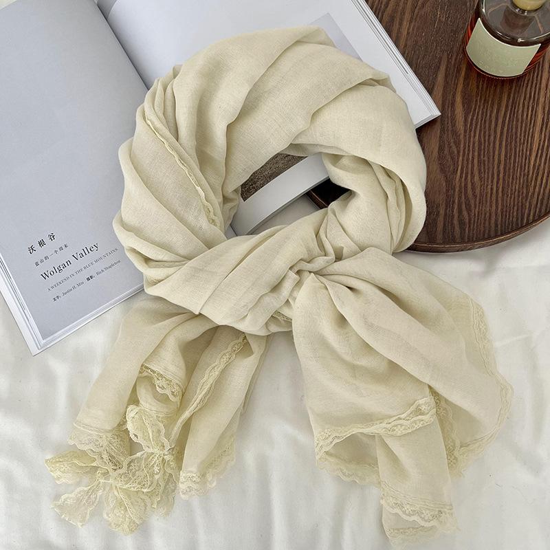 Scarf women's winter high-end sense new linen versatile cotton and linen fashion scarf scarf scarf shawl silk scarf