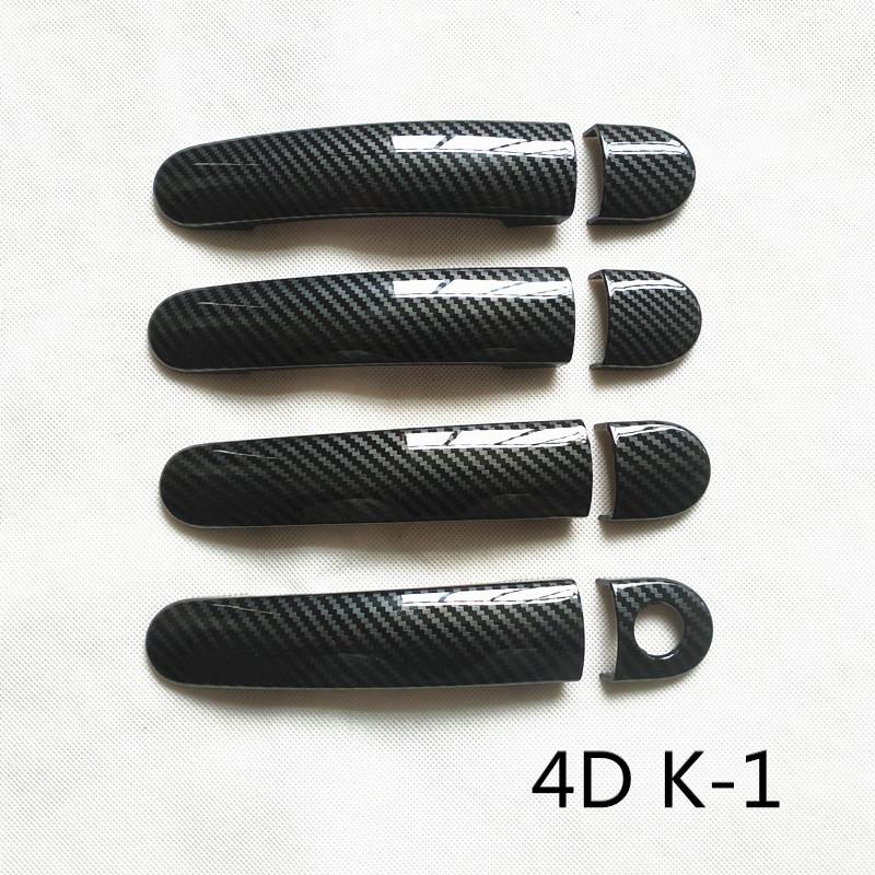 Car Exterior Door Handle Cover Trim for SEAT Ibiza 6J Mk4 6L Mk3 FR Cupra 2004 2005 2010 Plastic Imitation Carbon Fiber