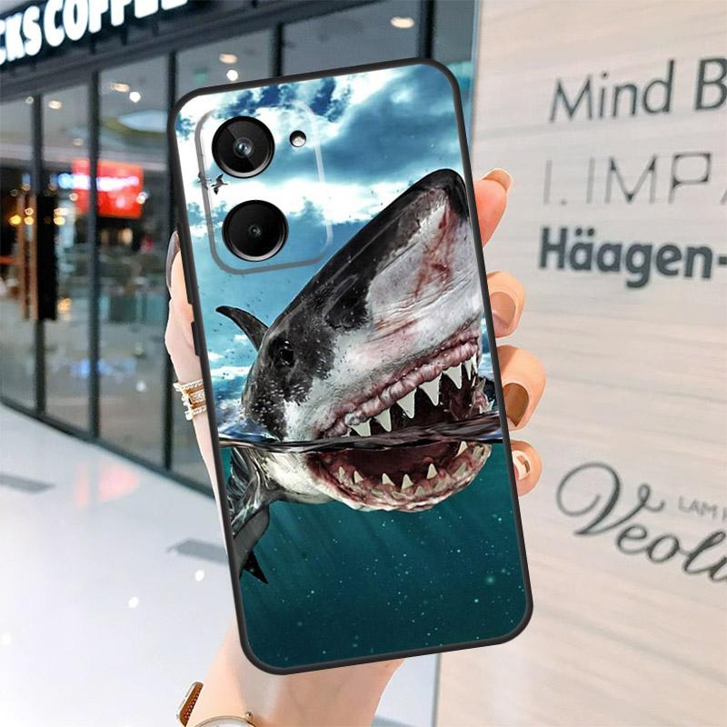 Ocean Shark Tooth Fish Case For Realme 15 13 12 10 11 14 Pro Plus GT6 GT7 C15 C35 C53 C55 C61 C63 C65 C67 C71 C75