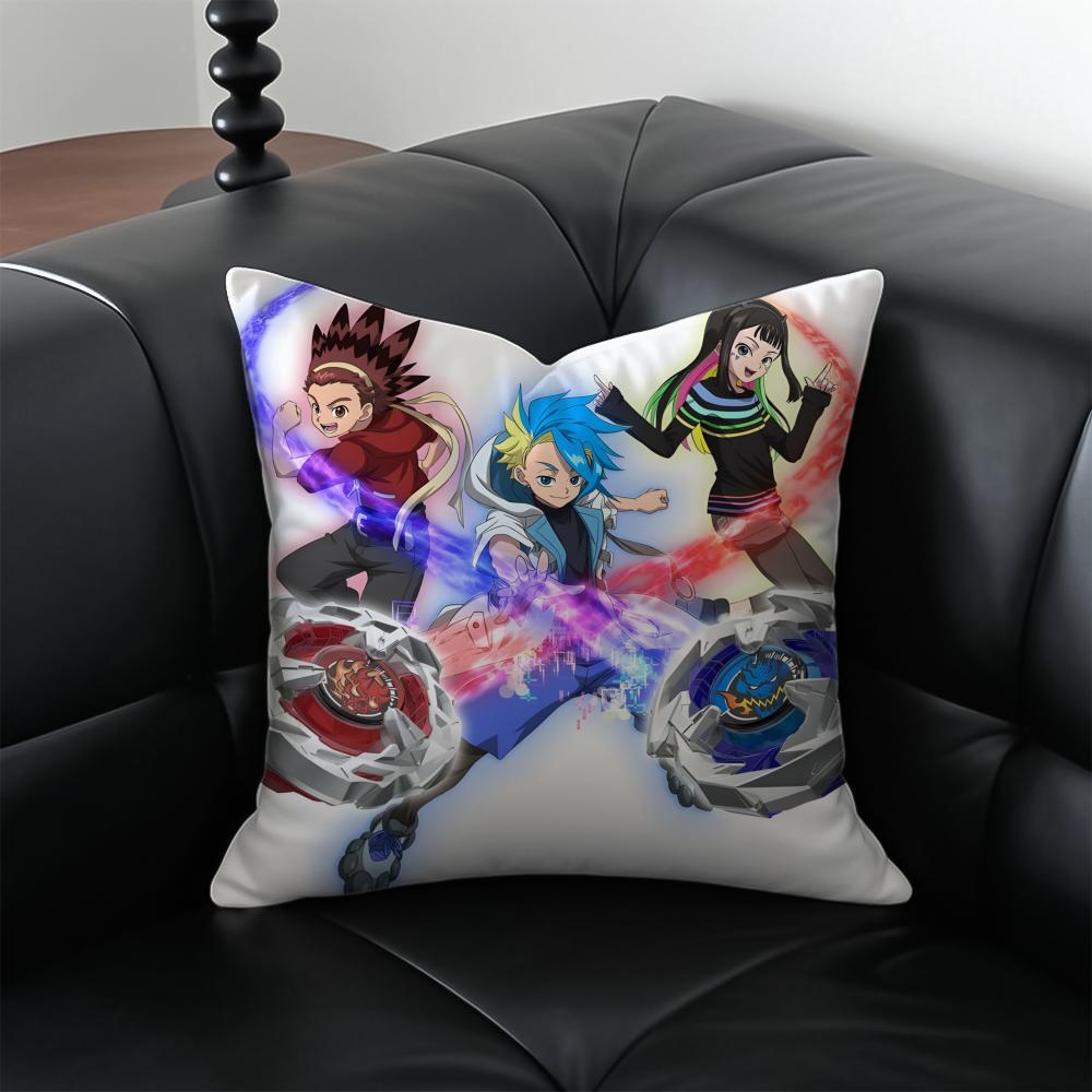 

Anime BBeyblade Burst Cushion Cover Pillow Case Antidustmite Invisible zipper silky plush cushion 30X30cm