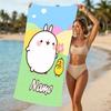 Customizable personalized beach towels Molang themed designs.Suitable for the beach, yoga, sports;ideal as beach accessories