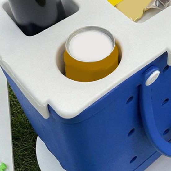 Top Cup Holder for Bogg Bag Cup Phone Organizer Tray Bag Top Snacks Drinks Storage Box for Stanley Tumbler Beach Camping Travel