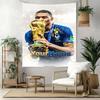 Mbappe individualus Jūsų vardas Sienos dekoras Gobelenas Menas Gyvūno atminimui Gimtadienio Vestuvių Šventės Fonas Šeimos Dovana