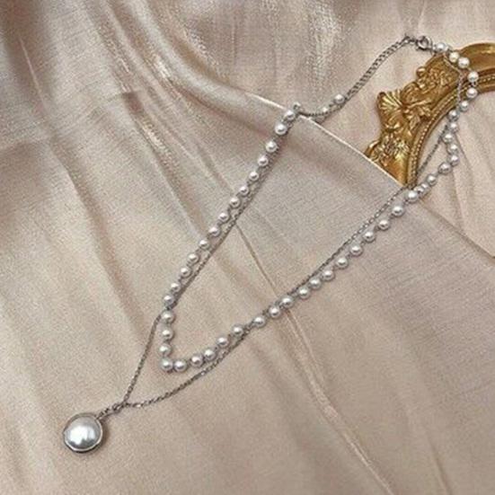 Women Faux Pearl Choker Beaded Choker Elegant Necklace Dainty Retro Necklace Gift for Wife Girlfriend Daily Wear Party Date Jewelry