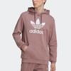 Adidas Originals Large Logo Print Pullover Hoodie American Vintage Men Hoodies Brown HM9325