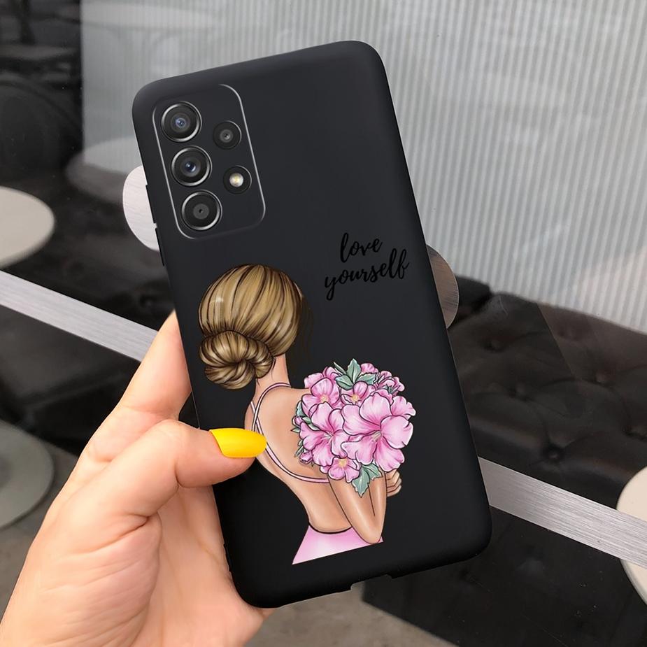 For Samsung Galaxy A23 Case SM-A235F Beautiful Girls Flowers Soft Silicone Case For Samsung A23 A 23 Back Cover GalaxyA23 Fundas