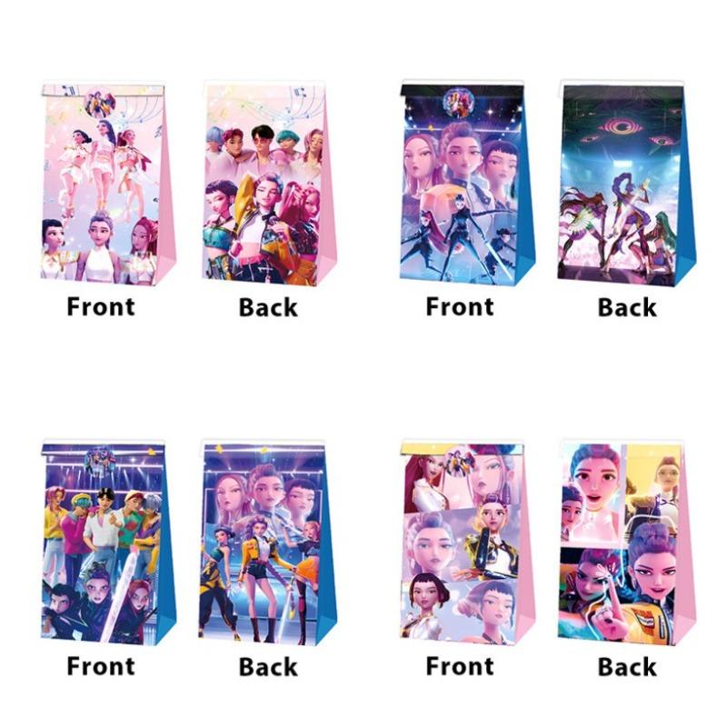 KPOP Demon Hunter Girl Group Gift Bag, Paper Bag, Anime Merchandise, Handbag, Birthday Gift Bag