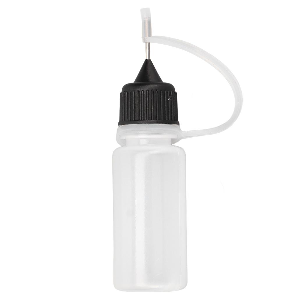 10pcs Needle Tip Applicator Bottle 10ml Soft Translucent Needle Tip Squeeze Bottle for Tattoo Ink