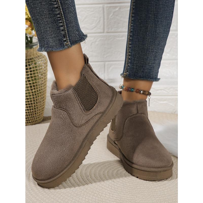 2025 New Arrival Thickened Fleece-Lined Cotton Boots Winter Fashion Slip-On Women's Snow Boots