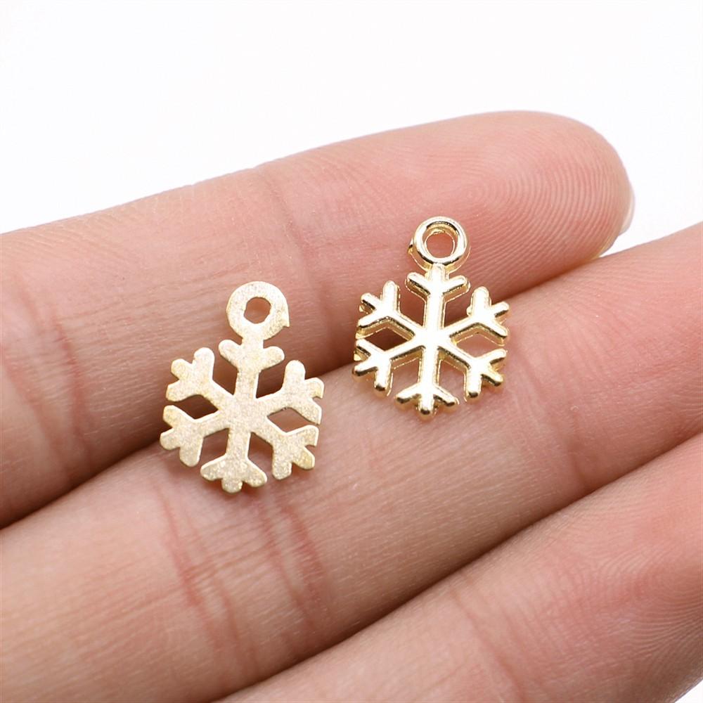 20 Stück Metall Zinklegierung Gemischte Größen Schneeflocken Anhänger Passend für Schmuck Weihnachtsanhänger Komponenten DIY Handgemachtes Basteln