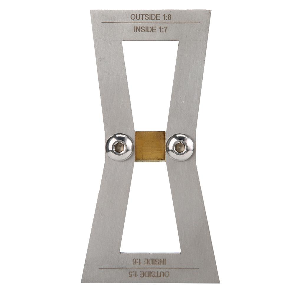 Jauge à queue d'aronde en acier inoxydable Outil de menuiserie Règle de marquage pour queue d'aronde en bois(Avec échelle)