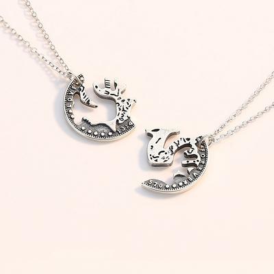 Along The Way, Deer Has You, Couple Necklace, Male and Female Pair of Fashion Combination Pendant, Valentine's Day Gift
