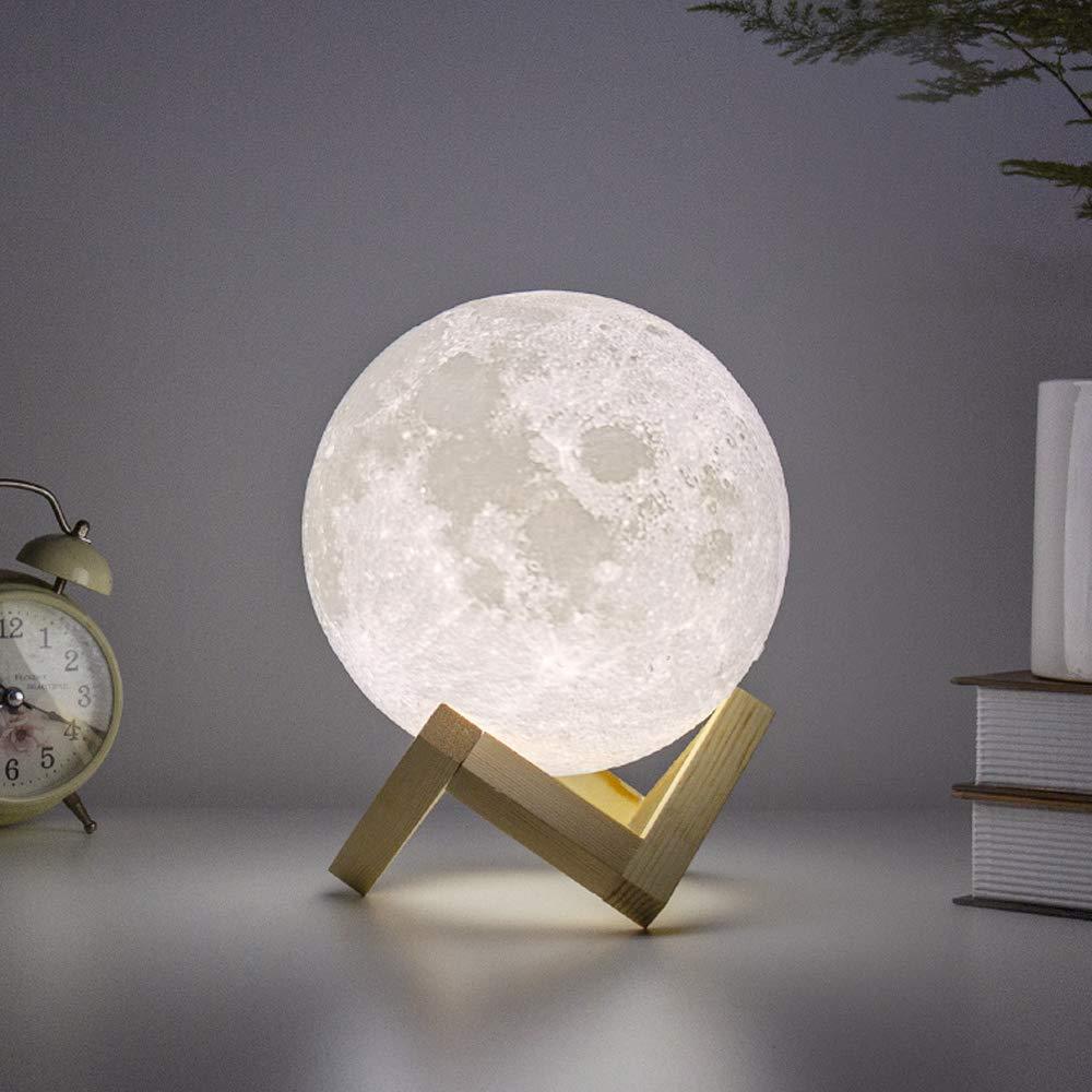 LED Moon Lamp - Touch-Activated Starry Sky Atmosphere Lamp for Bedside or Decor