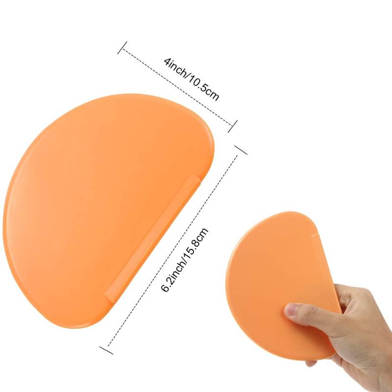 

1 шт. Кухонный скребок-лопатка гибкий с плоским краем для смешивания, резак для теста для пиццы, выпечки, украшения торта, глазури, хлеба, выпечки, мастики