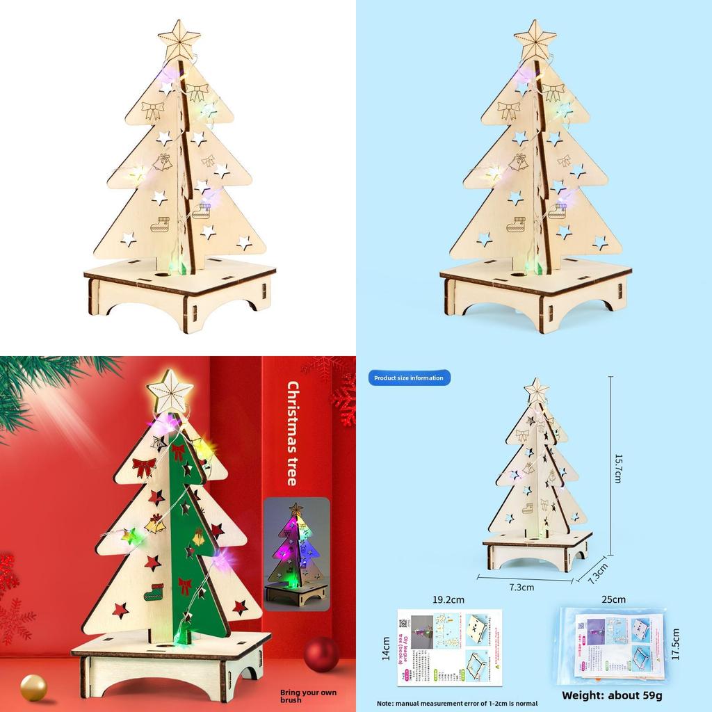 Science Experiment Christmas Tree Diy Lightup Craft Kit For Kids Educational Science Toys