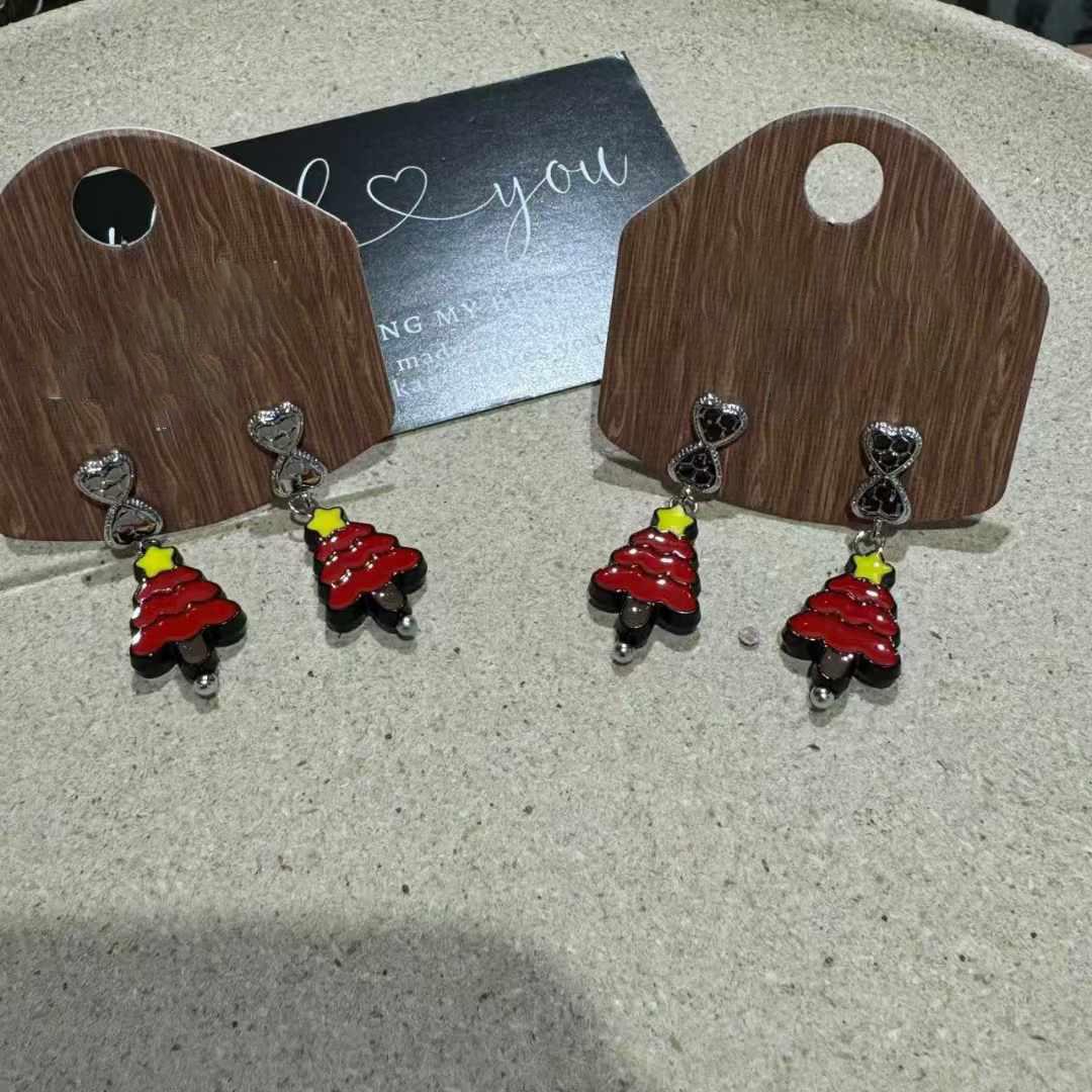 

Christmas Earrings & Ear Cuffs, European & American Style, 925 Silver, Lively Holiday Edition for Girls