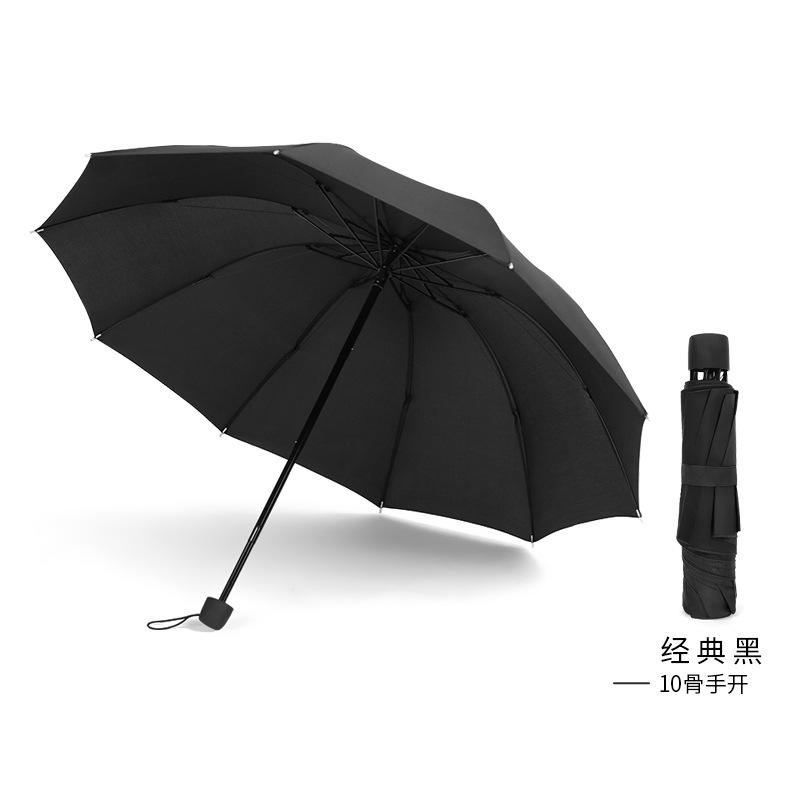 Handöffnender 10-Speichen-Dreifachschirm Umkehrschirm Schirm falten