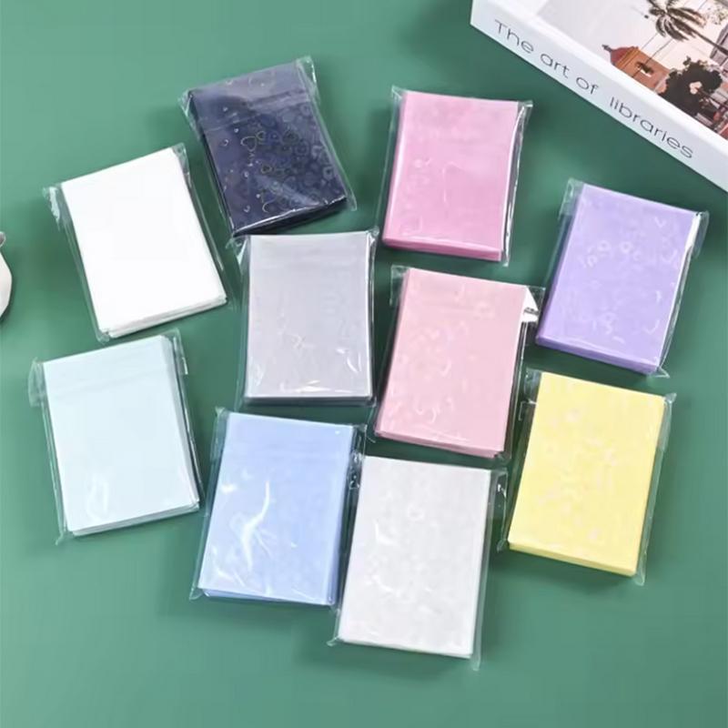 50 szt./opak. Kolorowe koreańskie etui na karty ze zdjęciami idoli 3-calowe koszulki na fotokarty Ochronne etui na karty ze zdjęciami odporne na zarysowania