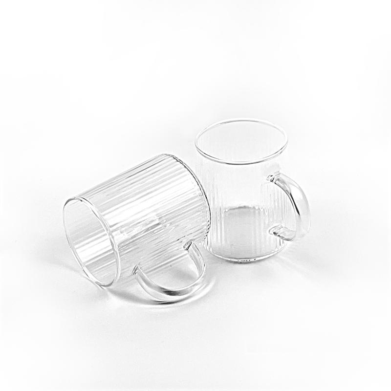 Zhongjing Hall Vertical Pattern Heat-Resistant Glass Mugs