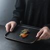Black Phnom Penh Steak Plate 8-inch Square Household Steak Plate and Vegetable Plate Restaurant Italian Noodle Western Tableware