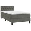 Maison Exclusive - Lattenrost-Bettgestell mit Matratze und LED Dunkelgrau 80x200cm