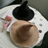 Vintage Halloween Women Witch Hat Costume Cotton Yarn Hat For Party Cosplay Masquerade Hat Festival Decoration Accessories