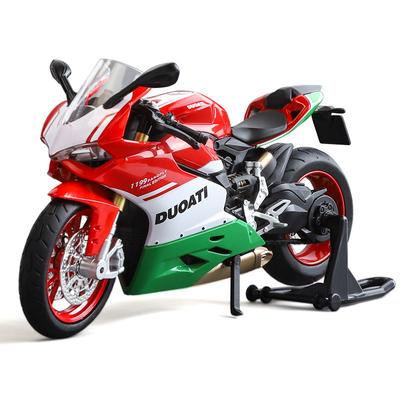 1/12 Ducati 1199 Panigale S Alloy Die Cast Motorcycle Model Toy Vehicle Collection Sound and Light Off Road Autocycle Toys Car