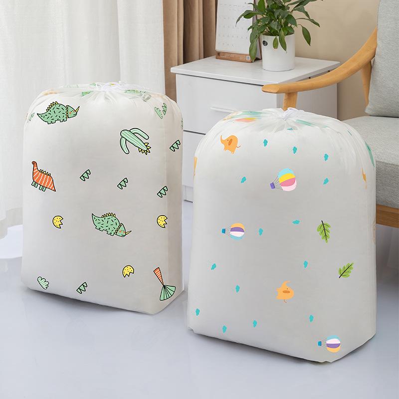 

Мультяшный рельефный нетканый стеганый мешок для хранения одеял и одежды для организации и переезда