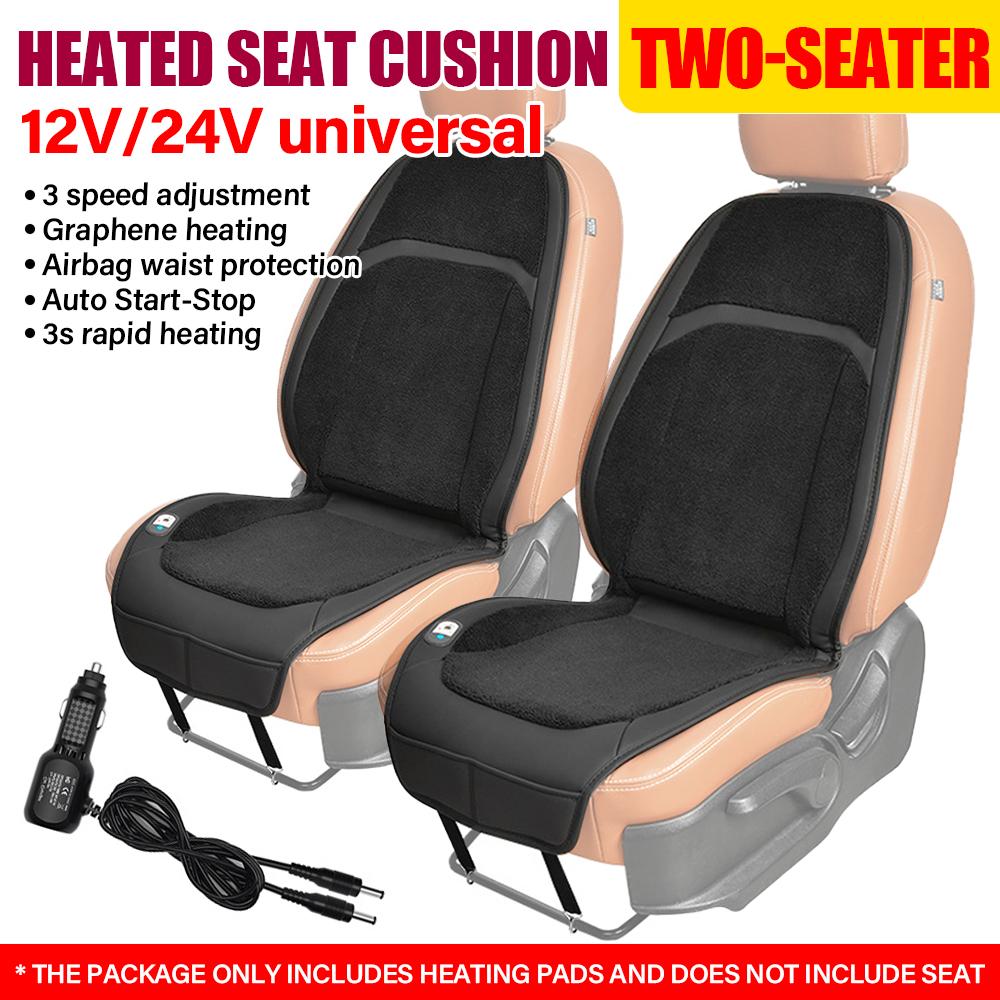 Hot Sale Car Seat Warmer, 12/24V Electric Heating Cushion with Overheat Protection, Universal Winter Car Accessories for Drivers
