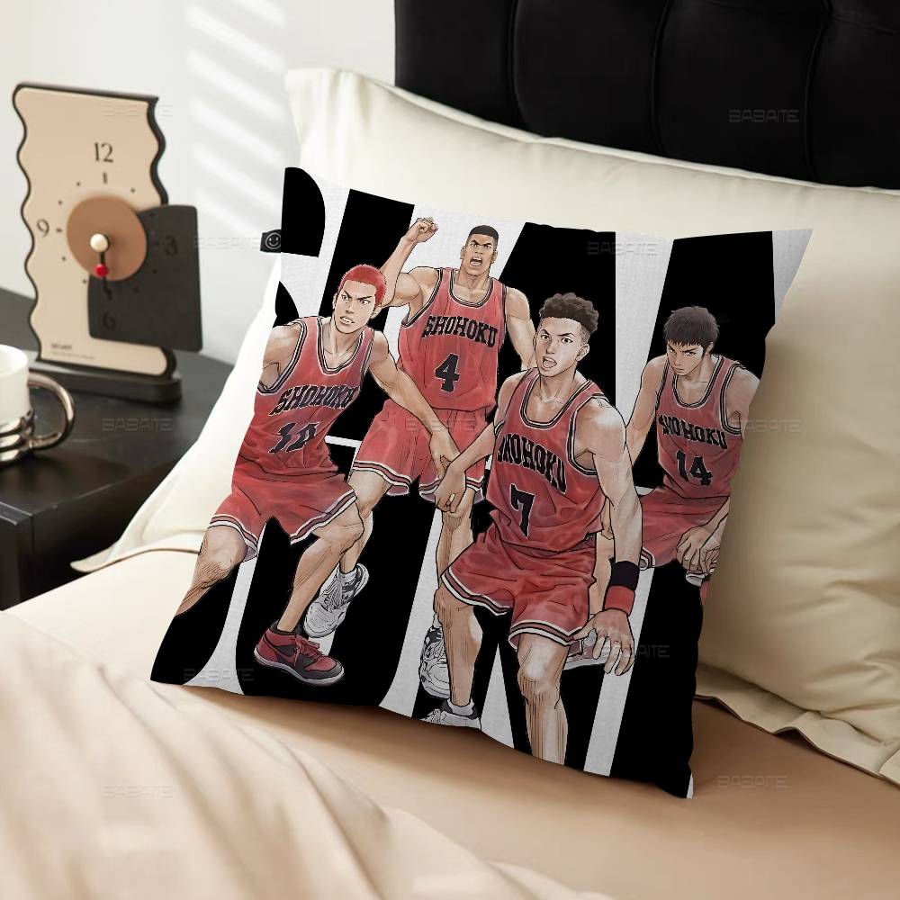 Japanese Cartoon SSlams DDunk Pillow Cushion Cover Pillowcase Living Room Sofa Home Decor Customized