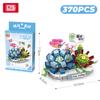 Non-Toxic Loz 3D Bouquet Succulent Plant Cactus Building Block Flower Toy Home Decoration Plant Bricks Rose Assembly Brick Toys Children