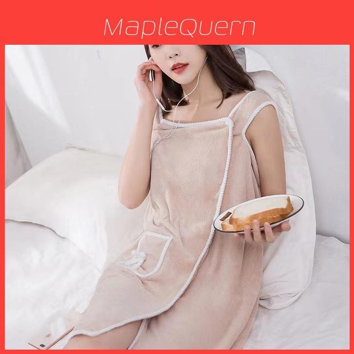 Luxury Coral Fleece Bath Wrap With Absorbent Toweling For Adults Home Spa Use