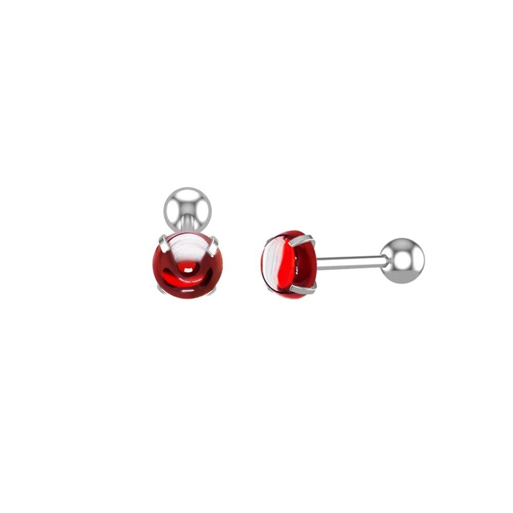 1 pz Zircone Cubico Cristallo Colorato Labret Monroe Anello per Labbro Borchie Acciaio Pietra 16g Borchia per Naso Cartilagine Elica Trago Piercing Orecchino