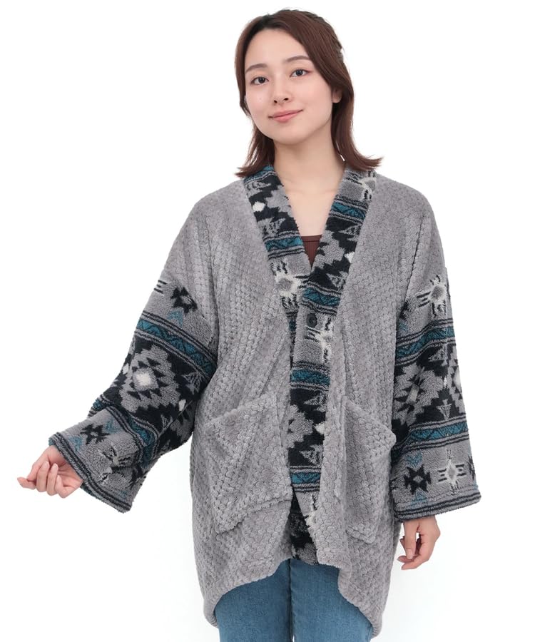 

[Chichikaka] Женская сиеста-хаори FREE Серая ZOWCB2304