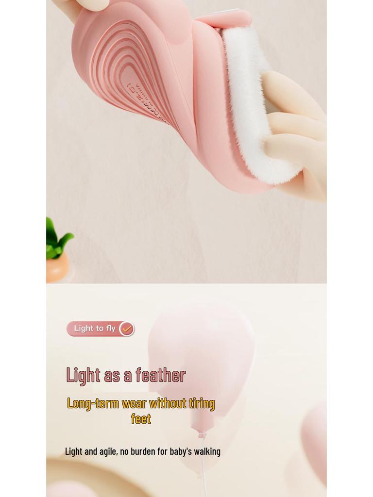 Autumn/Winter Cute Bunny Girl Plush Lined Non-slip Warm Cotton Slippers for Kids