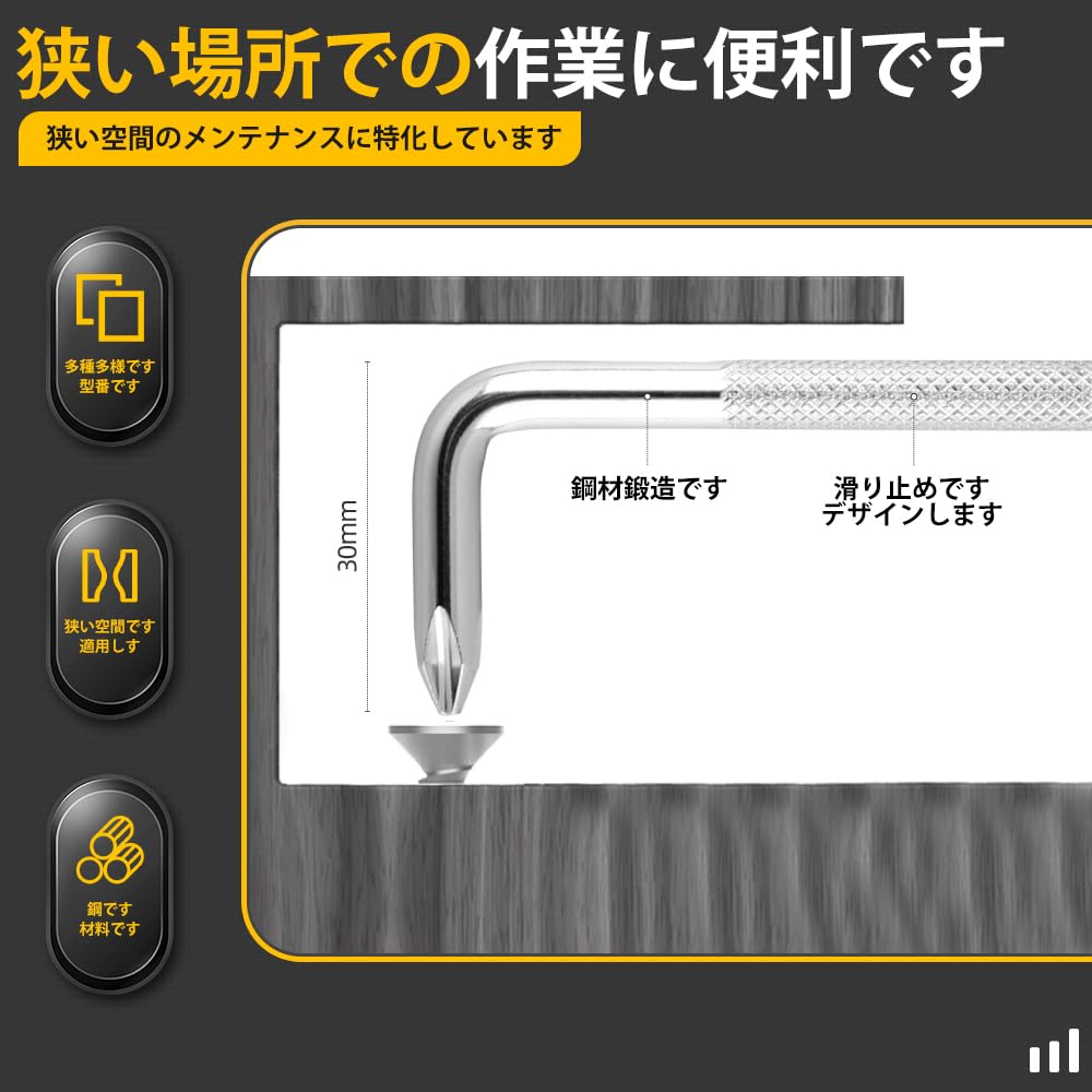 GINTAIMOYU Offset Screwdriver DIY Repair Tool for Electronics and Automotive Repairs Set, Right-Angle Z-Shaped, Double-Head Z-Shaped Screwdriver,