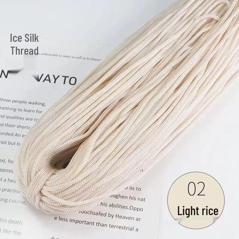 Lightweight Thick Ice Silk Yarn Hand-Knitted Hat & Large Bundle for Spring/Summer Crochet