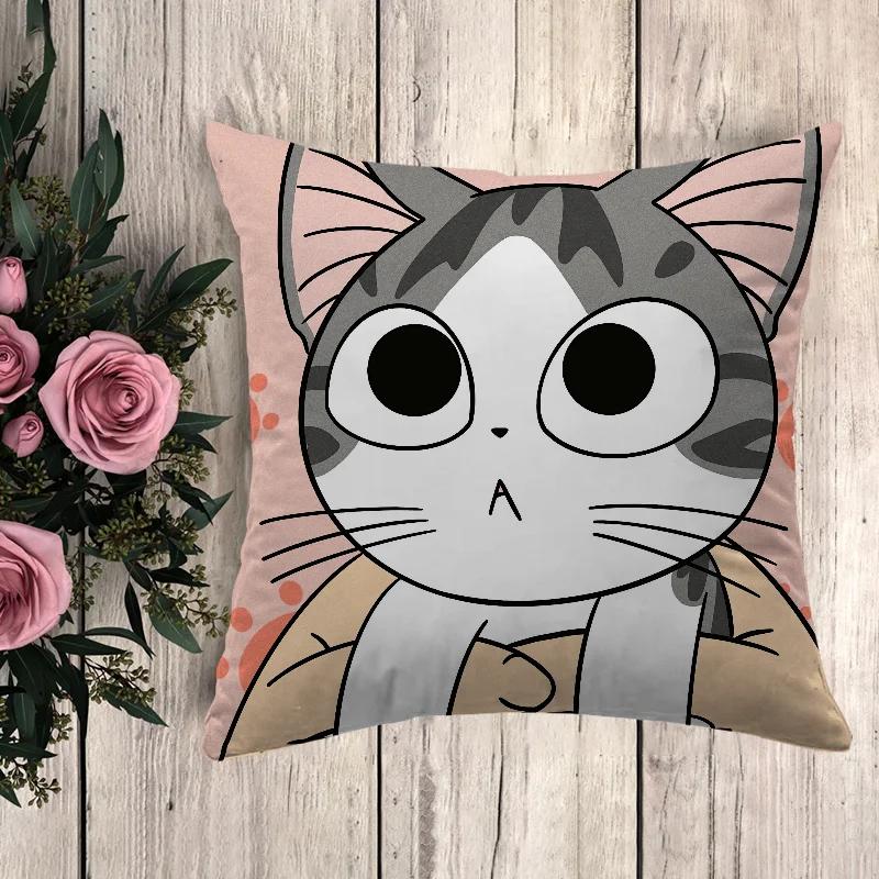 Anime Pillow Cat Chi'S Sweet Home Decorative Cushions Cover For Sofa Car Decoration Pilow Cases Pillowcases 50X50 Pillowcase