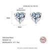 D Color 1CT Moissanite Earrings Heart Created Diamond Stone Genuine 925 Silver Women Elegant Luxury  Jewelry Gift