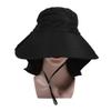 Women Summer Sun Hat Solid Color Fisherman Cap Ladies Visors High Quality Anti-UV Wide Brim Neck Protection Sunshade Hats