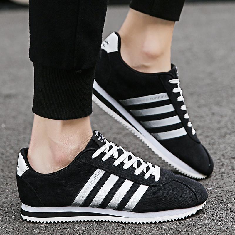 Yto Curtain Men's Black New Summertime Triple Keep Running Shoes Trainers Low Breathable Canvas Vintage Athletic Shoes Tenis Para Hombre Cm