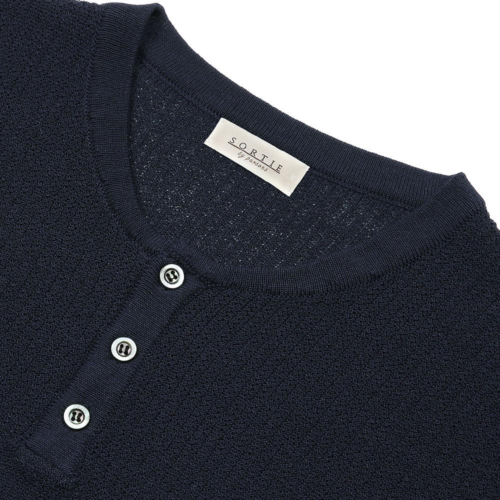 Solti Texture Henly Neck Knit (Navy)