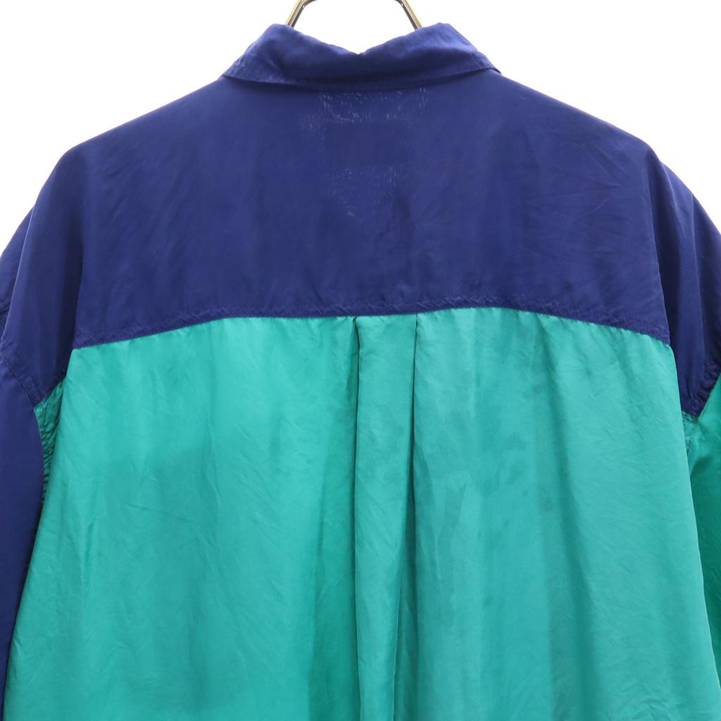 creative edge 90s Silk Old By color Short sleeve shirt XL Emerald green Men's Used