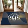 Villarreal FC Design Crystal Velvet Rug Soft Decorative Mat for Bedroom Entrance